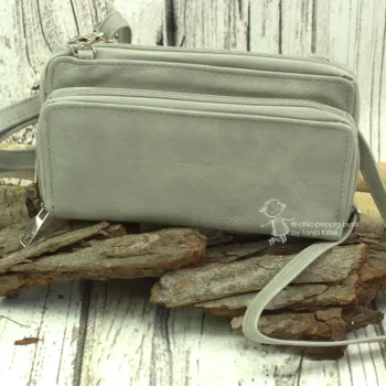 kleine Handtasche-Geldbeutel in grau