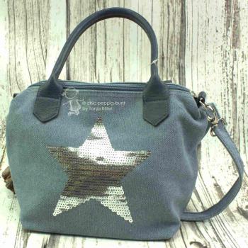 Jeansblaue kleine Handtasche