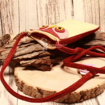 Umhängetasche Kinder Filz Eule aprikot - handtasche umhaengetasche eule gesicht aprikot mini