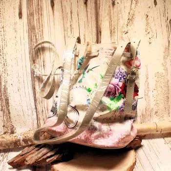Umhängetasche Beutel Kunstleder bunt - handtasche umhaengetasche kunstleder rosa creme beuteltasche