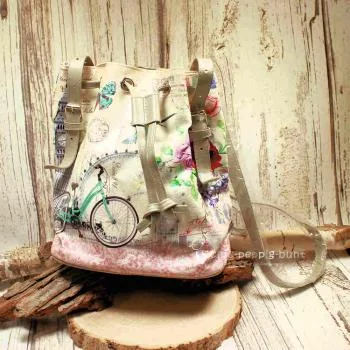 Umhängetasche Beutel Kunstleder bunt - handtasche unhaengetasche kunstleder sack grau verstellbar fahrrad