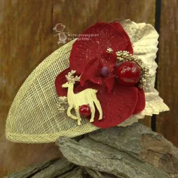 Headpiece ein kleines beiges Weihnachten