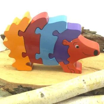 3 D Holz Puzzle Igel mit Zahlen von 1-5