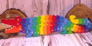 3D Holz Puzzle als Krokodil