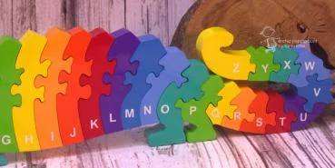 3D Krokodil ein Puzzle mit Buchstaben
