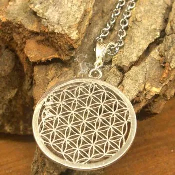 Kette Metall mit Blume des Lebens