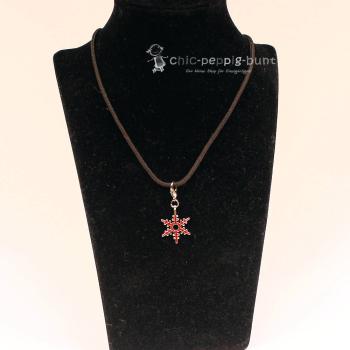 Halskette mit Schneeflocke Charmsanhänger