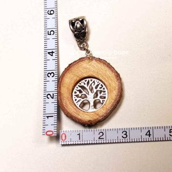 Kettenanhänger Baumscheibe mit Baum des Lebens