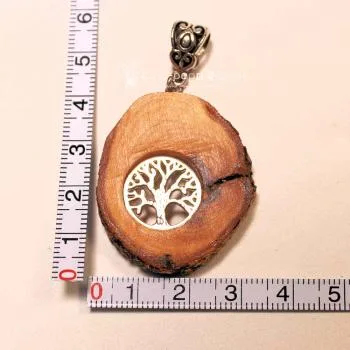 Kettenanhänger Baumscheibe mit Baum des Lebens