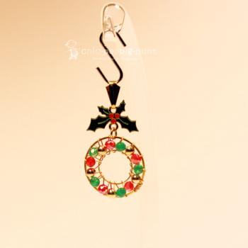 Kettenanhänger vergoldet Weihnachtskranz