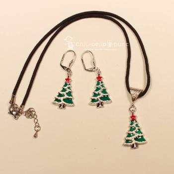Schmuck-set Ohrringe mit Kettenanhänger Baum