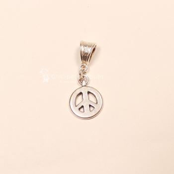 Kettenanhänger mini Peace Zeichen versilbert