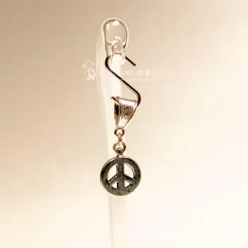 Kettenanhänger mini Peace Zeichen versilbert - kettenanhaenger peace modeschmuck versilbert klein