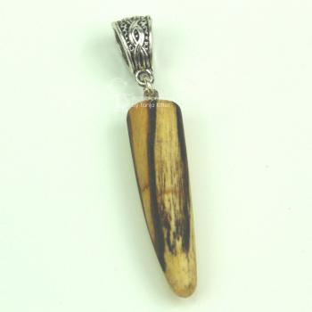 Kettenahänger Zahn aus Birken Holz