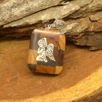 Kettenanhänger Echt verleimtes Holz