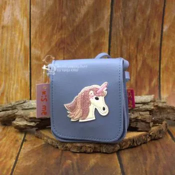 Kinderhandtasche mit Glitzer Einhorn