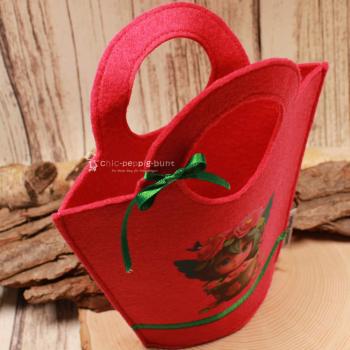 Kindertasche Filz handgenäht pink kleine Fee