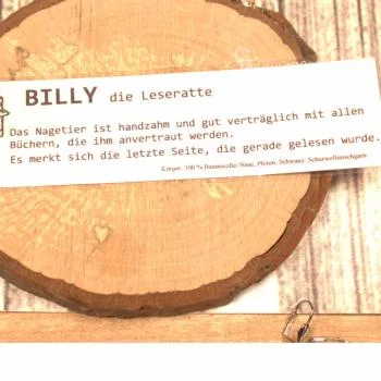 Lesezeichen Leseratte gehäkelt Billy grau - lesezeichen gehäkelt maus billy grau handmade