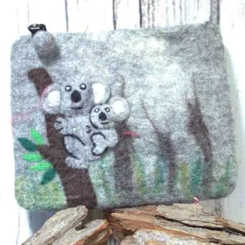 Geldbeutel Koala Bär grau