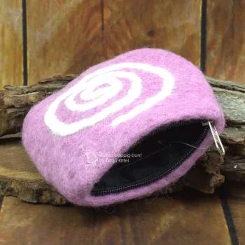 Mäppchen mit Motiv Spirale in rosa
