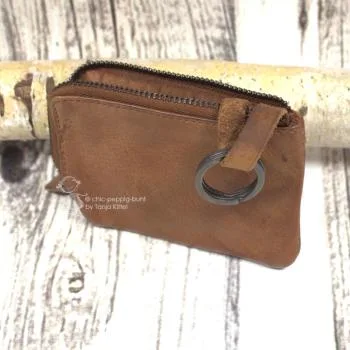Leder Mäppchen braun