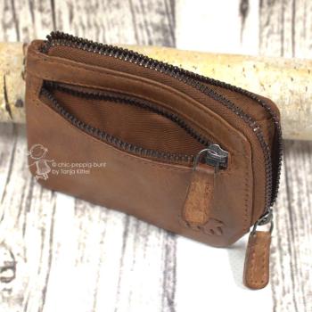 Leder Schlüsselmäppchen braun