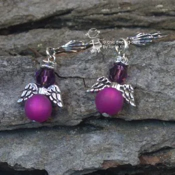 Ohrringe Engel mini - ohrringe engel violett mini