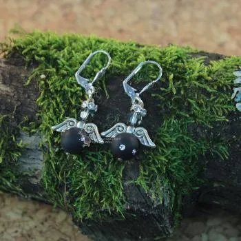 Ohrringe Engel Swarowski klein - ohrringe gross engel schwarz