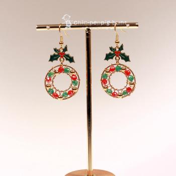 Ohrringe als Hänger Weihnachten kleine glocke vergoldet