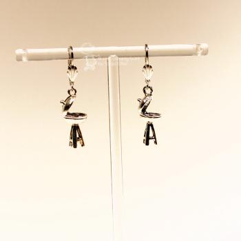 Ohrringe Grill - Kugelgrill versilbert