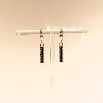 Ohrringe Lineal versilbert - ohrringe modeschmuck versilbert lineal mass handwerk montage