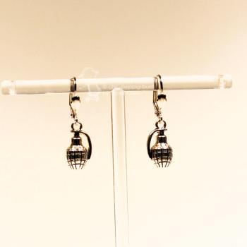 Ohrringe Weihnachten versilbert granat ausgefallenes Motiv