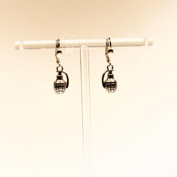 Ohrringe Weihnachten versilbert granat ausgefallenes Motiv