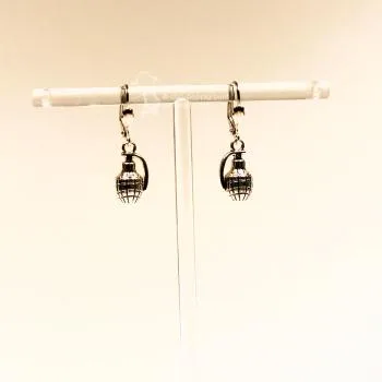 Ohrringe Weihnachten versilbert granat ausgefallenes Motiv - ohrringe modeschmuck versilbert mini granat militaer