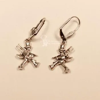 Ohrringe Schornsteinfeger - Kaminkehrer versilbert - ohrringe modeschmuck versilbert schornsteinfeger kaminkehrer