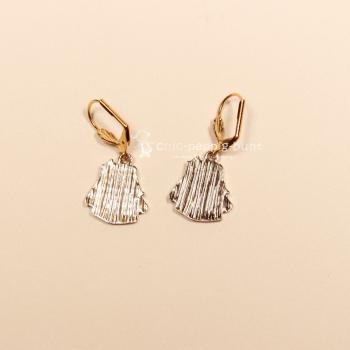 Ohrringe Weihnachten Lebkuchenhaus braun vergoldet