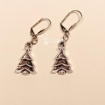 Ohrringe Baum Weihnachten versilbert