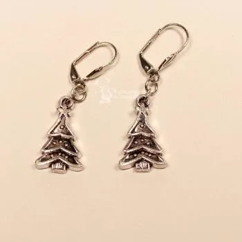 Ohrringe Baum Weihnachten versilbert - ohrringe modeschmuck versilbert weihnachten baum klein