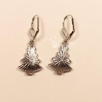 Ohrringe Baum Weihnachten versilbert Strass Steine