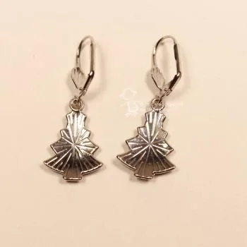 Ohrringe Baum Weihnachten versilbert Strass Steine - ohrringe modeschmuck versilbert weihnachten baum klein strass emailiert gruen