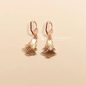 Ohrringe Baum grün emailiert Weihnachten rosegold - ohrringe modeschmuck versilbert weihnachten baum klein strass rosegold emailiert gruen