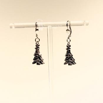 Ohrringe Baum Weihnachten versilbert