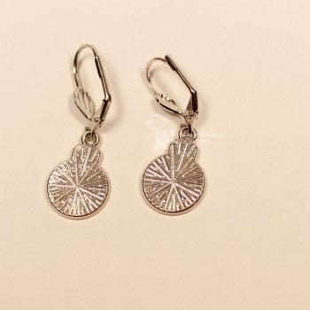 Ohrringe Christbaumkugel Weihnachten rot versilbert