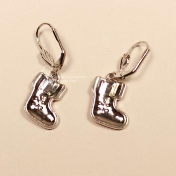 Ohrringe rote Nikolaus Socke Weihnachtsschmuck