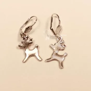 Ohrringe Rentier Weihnachten rot -weiß - ohrringe modeschmuck versilbert weihnachten renntier rot weiss