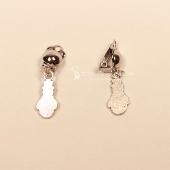 Ohrclipse Weihnachten versilbert Schneemann