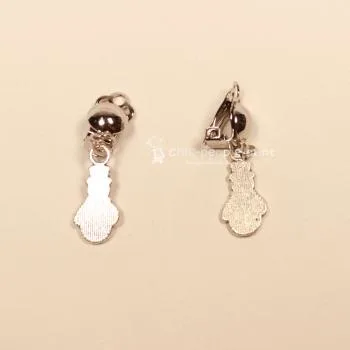Ohrclipse Weihnachten versilbert Schneemann - ohrringe modeschmuck versilbert weihnachten schneemann metall