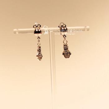 Ohrclip als Hänger Schneemann metall