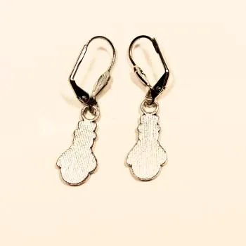 Ohrringe Weihnachten versilbert Schneemann - ohrringe modeschmuck versilbert weihnachten schneemann metall flach