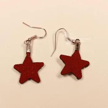 Ohrringe Stern rot Strass Steine Weihnachten versilbert - ohrringe modeschmuck versilbert weihnachten stern rot strass